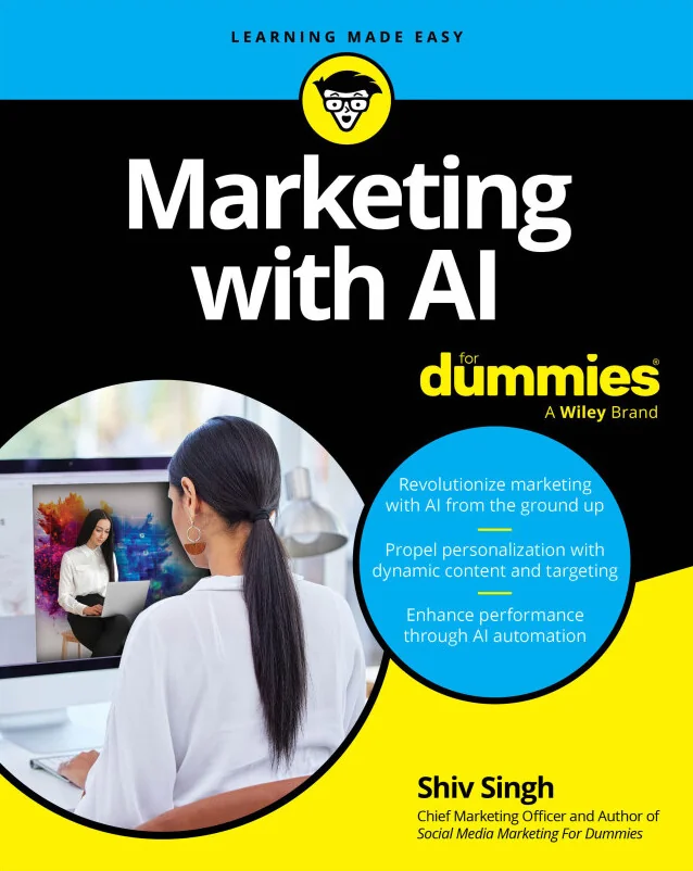 Cover image for Marketing with AI For Dummies