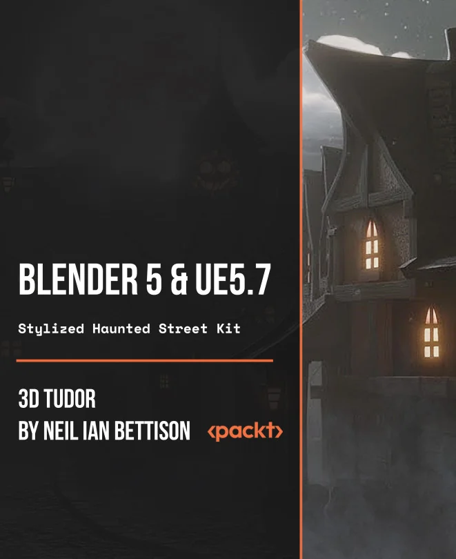 Cover image for Blender 5 & UE5.7 - Stylized Haunted Street Kit