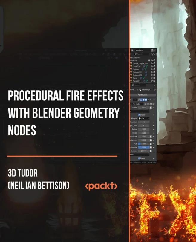 Cover image for Procedural Fire Effects with Blender Geometry Nodes