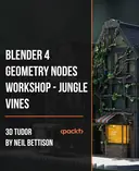 Cover image for Blender 4 Geometry Nodes Workshop - Jungle Vines